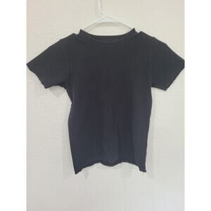 Mavie Girls Black Ribbed T-Shirt Short Sleeve Size‎ 7Y Shirt #7